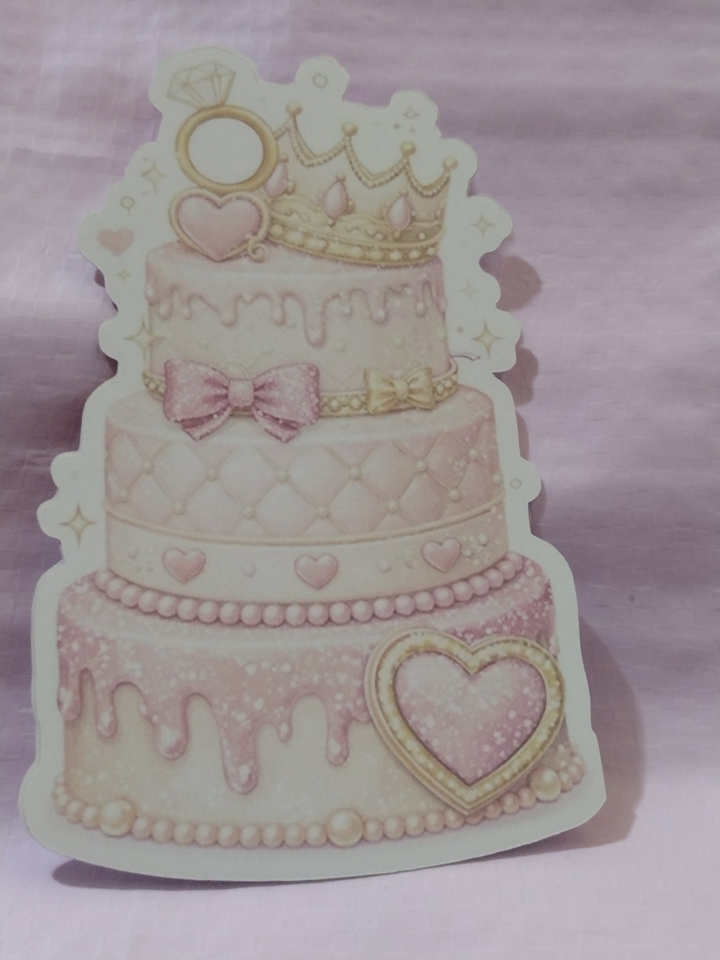The Glam Cake Sticker 4.5 tallx2.5 wide inches