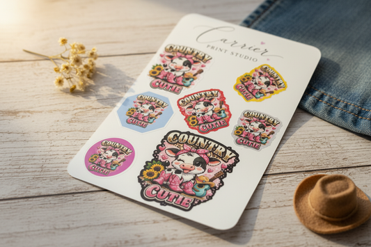 COUNTRY CUTIE STICKER SHEET