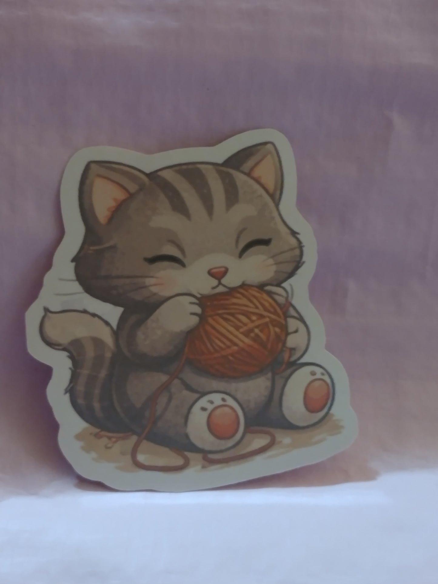 cute grey kitten sticker