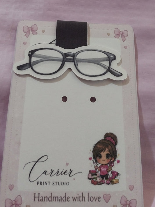 Black glasses MAGNETIC  bookmark
