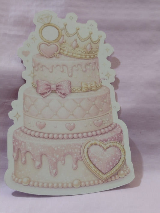 The Glam Cake Sticker 4.5 tallx2.5 wide inches